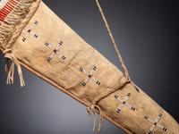 Yankton Sioux Beaded Hide Quiver, with Arrows