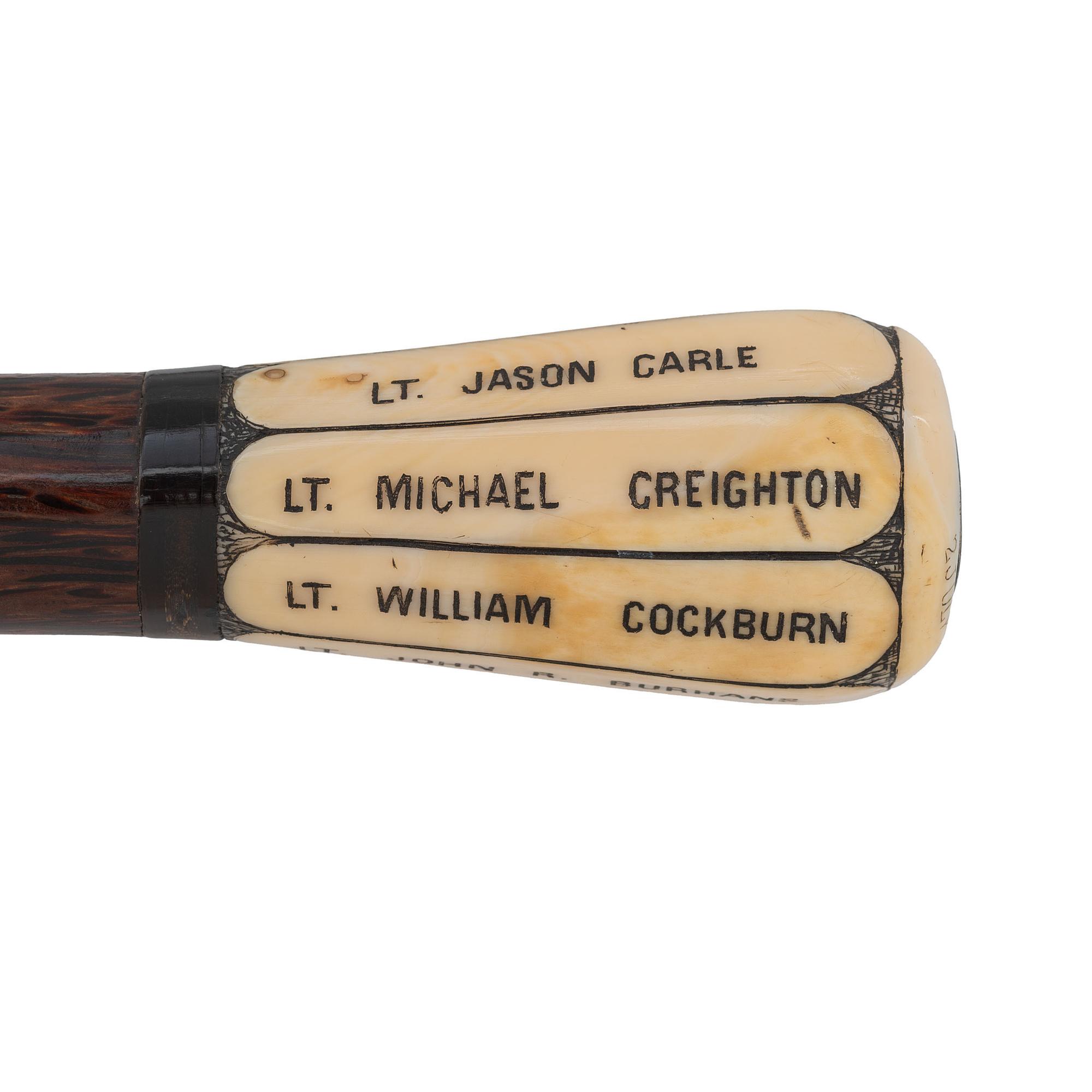 Ivory Handled Cane attributed to Major General George H. Sharpe, with Additional Accoutrements