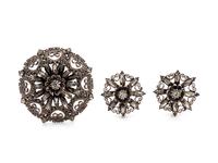 Hobe Brooch and Matching Earclips, 1980-90s