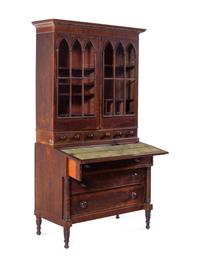 A Classical Mahogany Secretary Bookcase