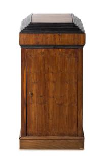 A Biedermeier Parcel Ebonized Fruitwood Side Cabinet Height 31 3/4 x width 15 3/4 x depth 13 3/4 inches. — CIRCA 1825