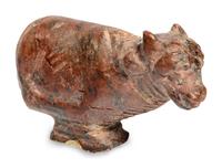 An Egyptian Red Jasper Trussed Cow