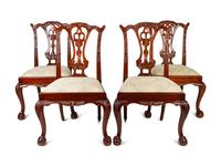 A Set of Four George III Style Mahogany Dining Chairs