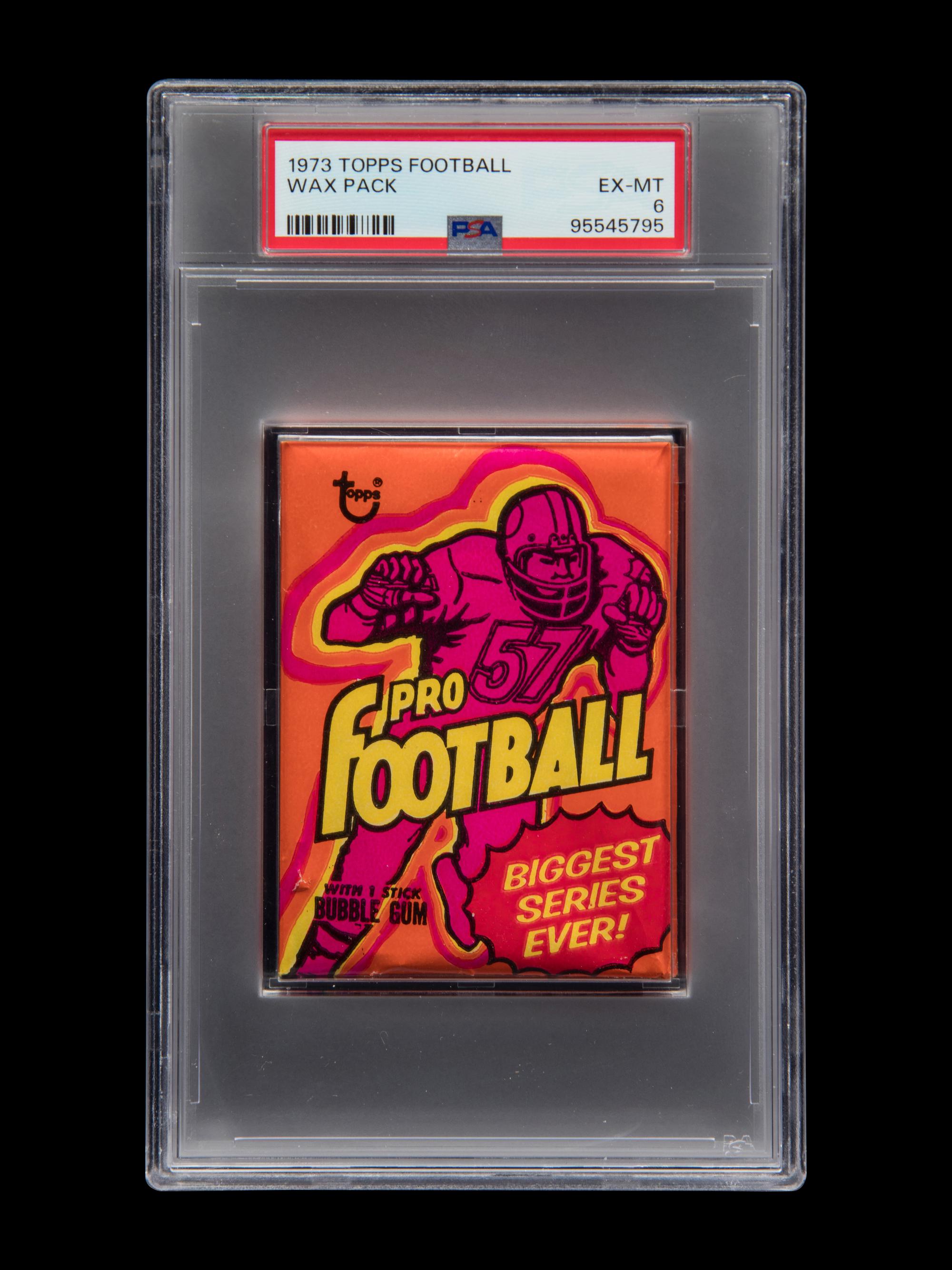 A Sealed Unopened Wax Pack of 1973 Topps Football Cards (PSA 6 EX-MT)