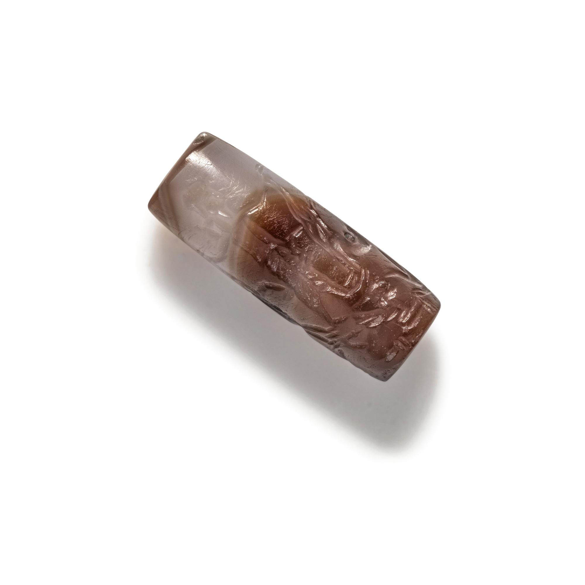 A Neo-Babylonian Banded Agate Cylinder Seal with the Master of Animals