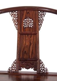 A Pair of Huanghuali Chair and Side Stand