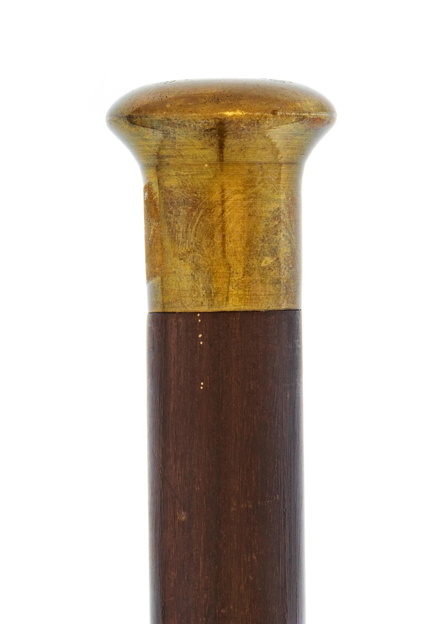 A Brass-Handled Presentation Walking Stick of American Civil War Interest