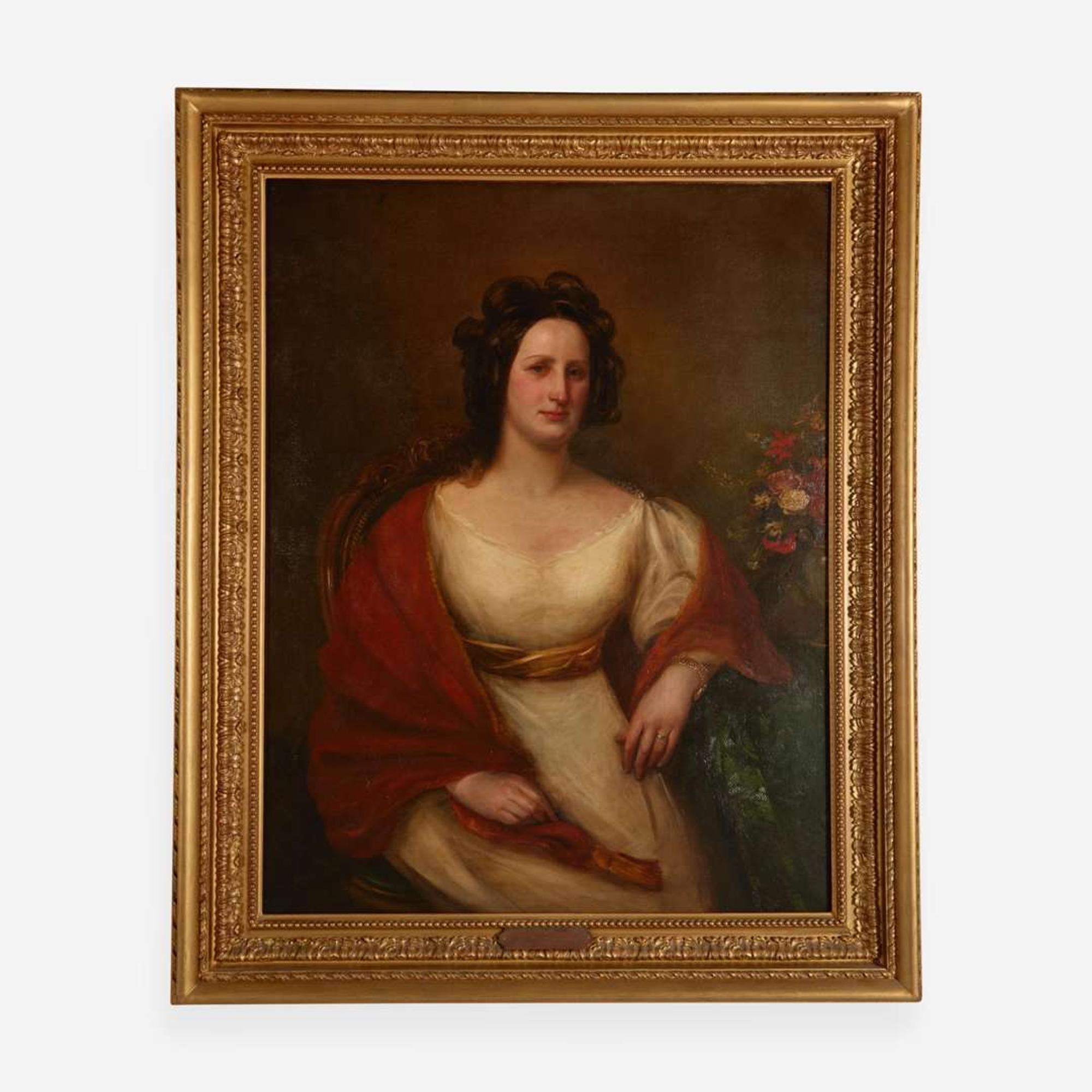 Wilhelm Trautschold (German, 1815-1877) Portrait of a Seated Lady