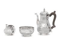 A Diminutive Victorian Silver Tea Set