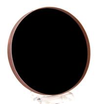 A Swedish Teak and Leather Circular Wall Mirror Diameter 13 1/2 inches. — MID 20TH CENTURY
