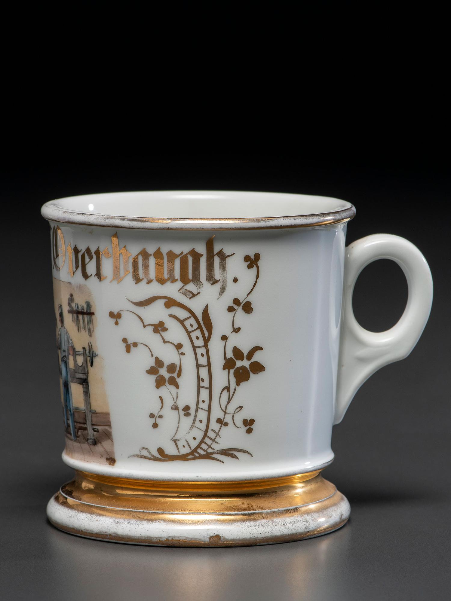 A Machinist's Porcelain Occupational Shaving Mug