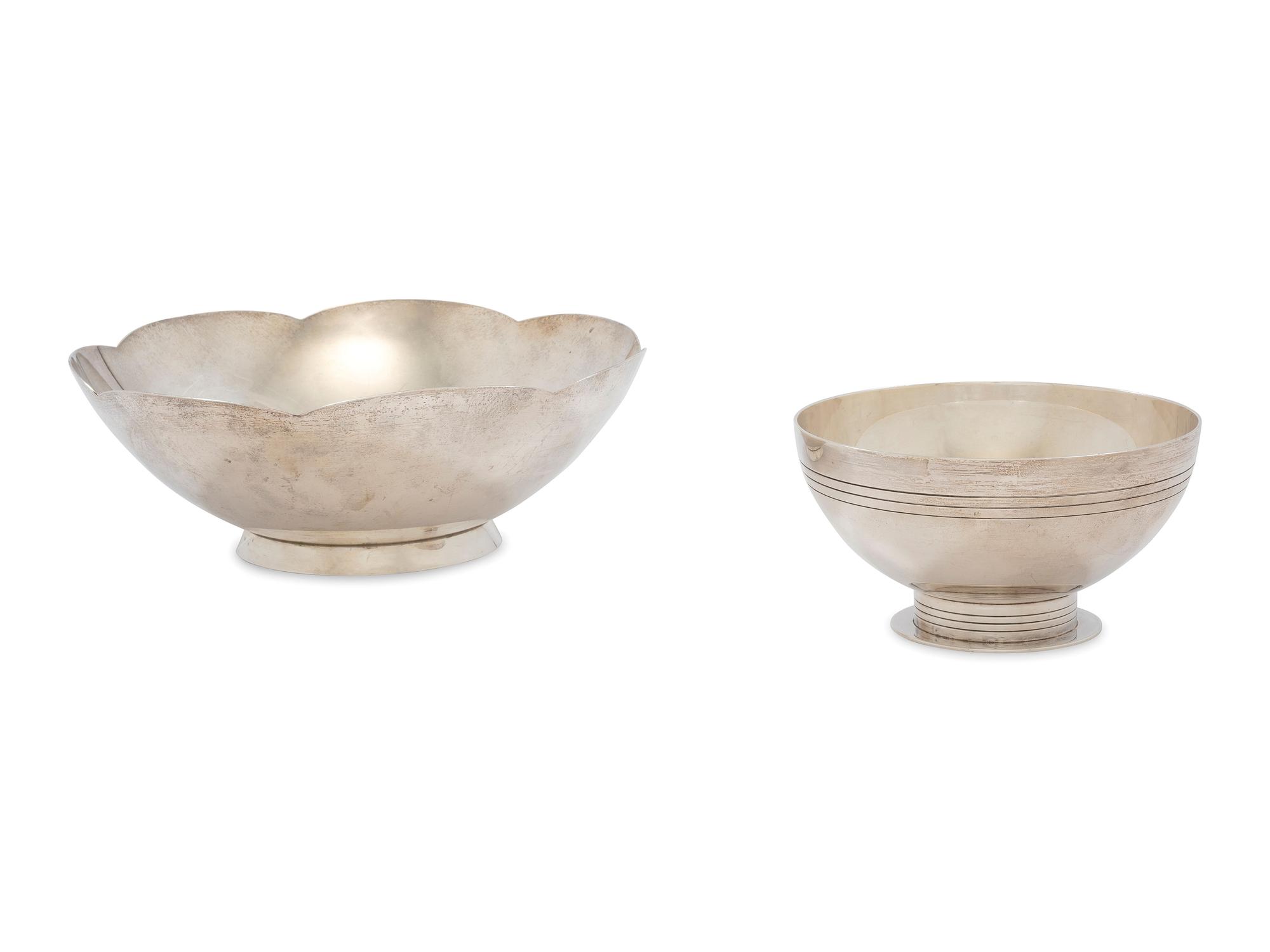 Two Tiffany and Co. Silver Footed Bowls