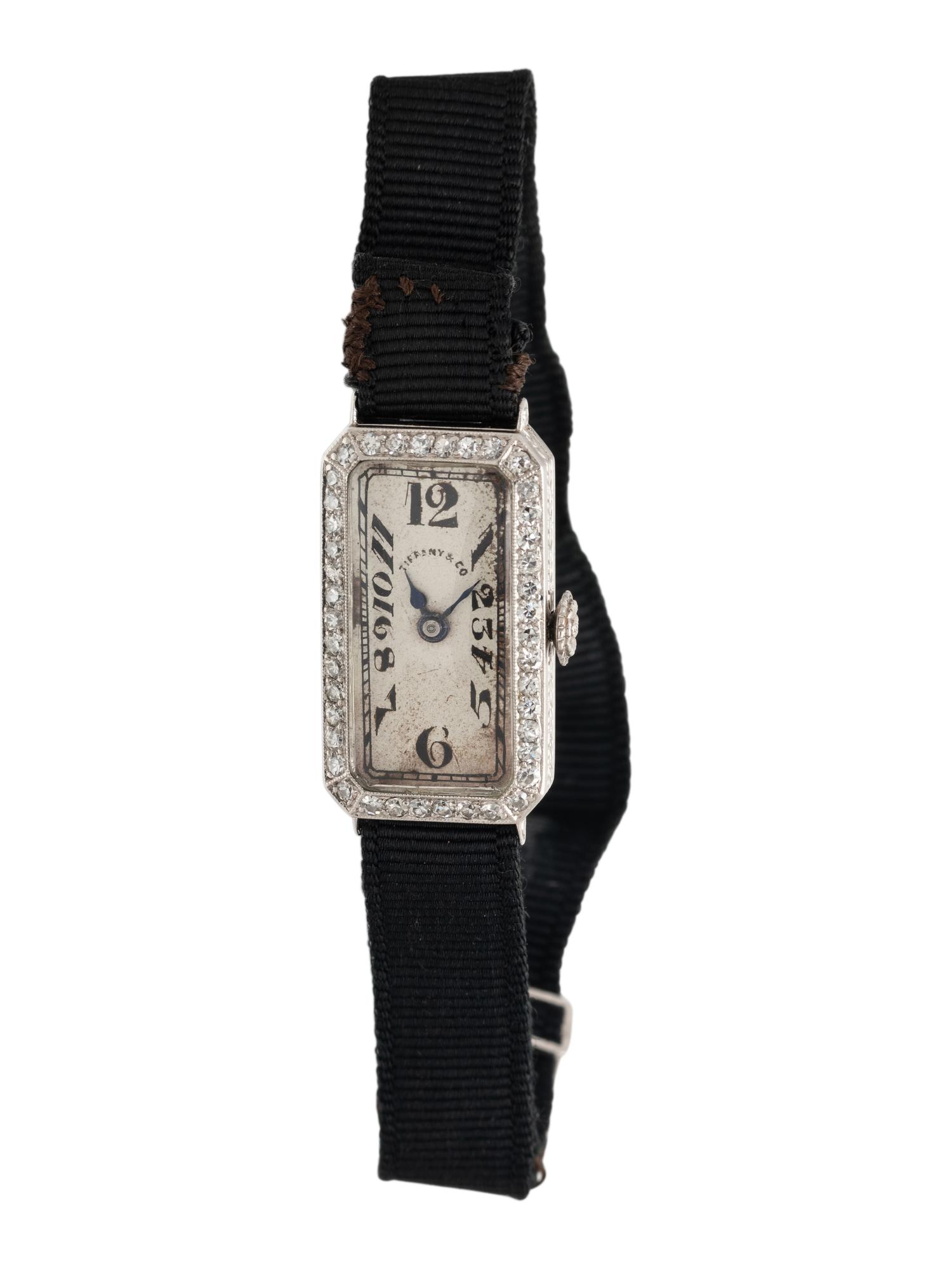 PATEK PHILIPPE FOR TIFFANY & CO., ART DECO, PLATINUM AND DIAMOND WATCH