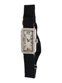 PATEK PHILIPPE FOR TIFFANY & CO., ART DECO, PLATINUM AND DIAMOND WATCH