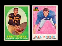 A Group of Topps 1950s Hall of Fame Football Cards (Including Bart Starr and Alex Karras Rookie),