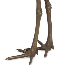 A Pair of Japanese Bronze Figures of Cranes