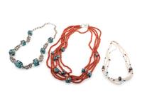 Reano Family Kewa Multi-strand Necklaces, with Mosaic Inlay Beads