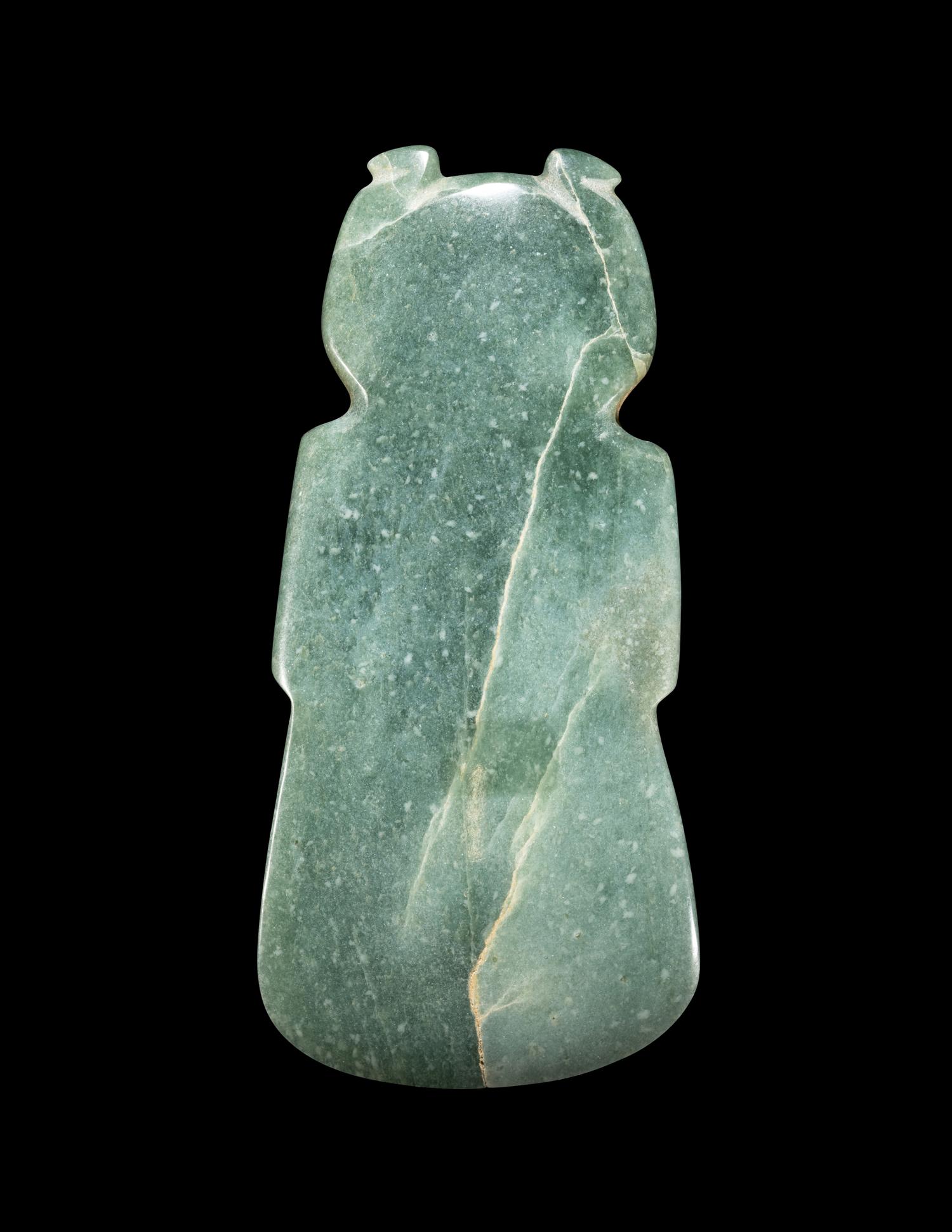 A Costa Rican Jade Owl Celt Pendant