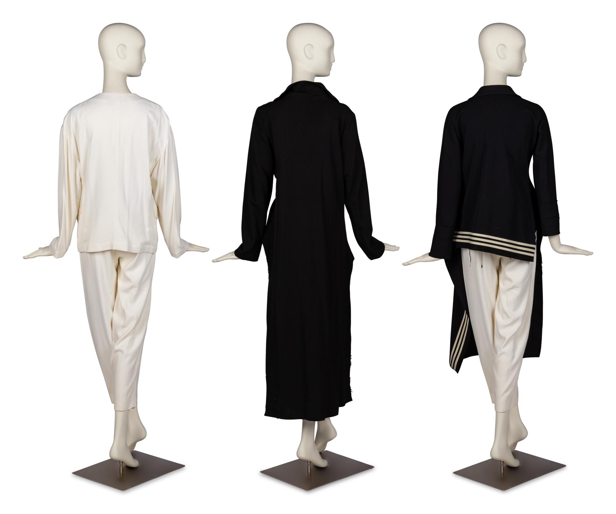 Two Yohji Yamamoto Long Jackets with Thierry Mugler Ensemble, 1980-90s