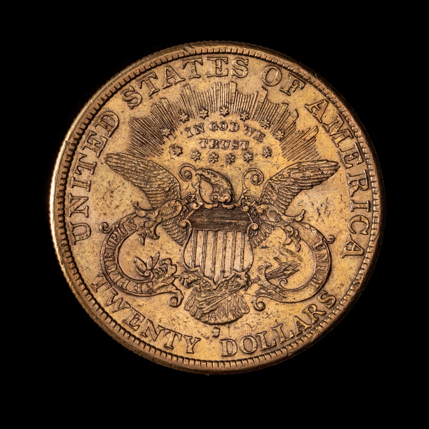 A United States 1891-S Liberty Head $20 Gold Coin