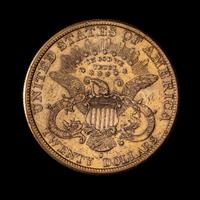 A United States 1891-S Liberty Head $20 Gold Coin