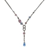 Gemstone. Diamond, and White Gold Necklace