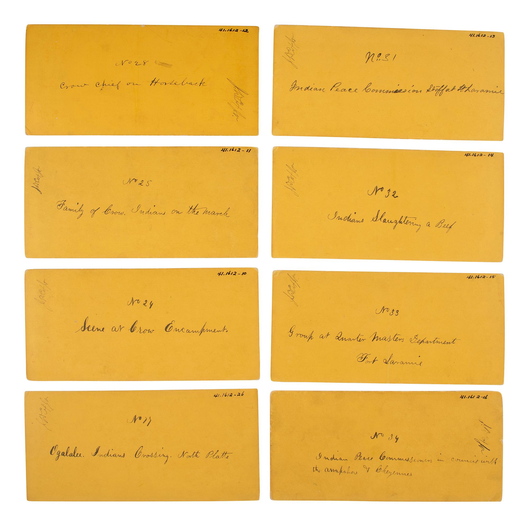 [NATIVE AMERICANS]. GARDNER (1821-1882), Alexander, photographer. An exceptional group of 32 Fort Laramie Treaty stereoviews. Fort Laramie, Wyoming Territory, 1868.