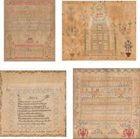 Four English Needlepoint Samplers