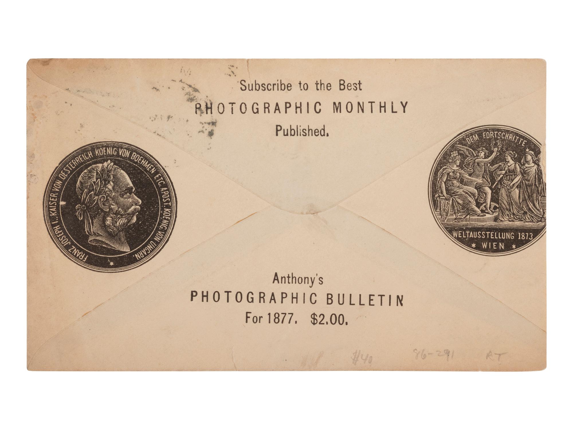 [EARLY PHOTOGRAPHY]. 11 photographic advertising imprints & puzzles, incl. E.&H.T. Anthony cover.
