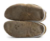 Plains Cree Beaded Hide Moccasins