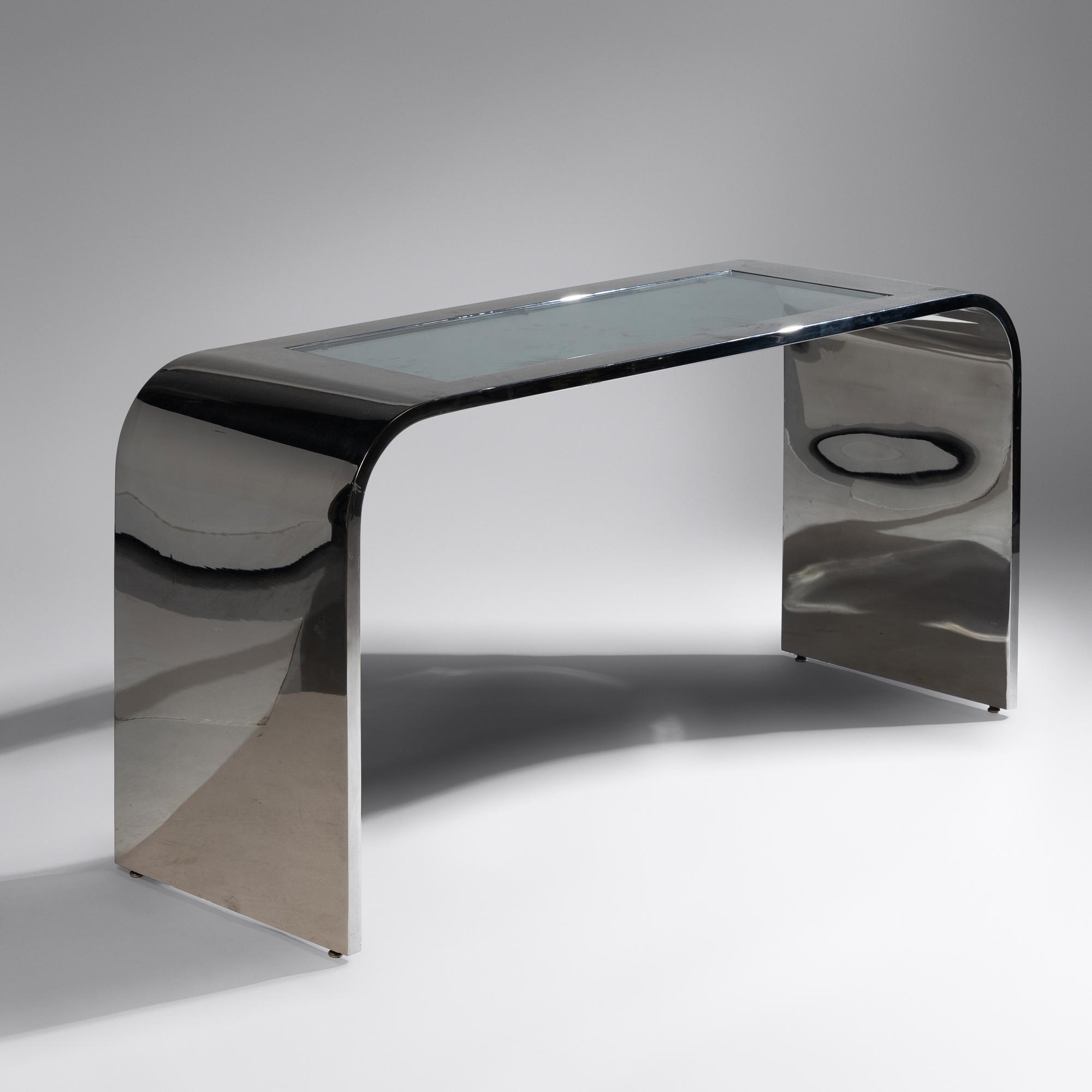 Waterfall console table, c. 1980 Breuton, USA