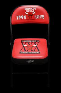 Two Chicago Bulls Michael Jordan "Last Dance" Era United Center Stadium Chairs Including Jordan's Last Season With the Bulls,