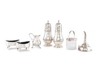 A Group of English Silver Tableware