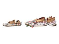 Sioux and Cheyenne Beaded Hide Moccasins
