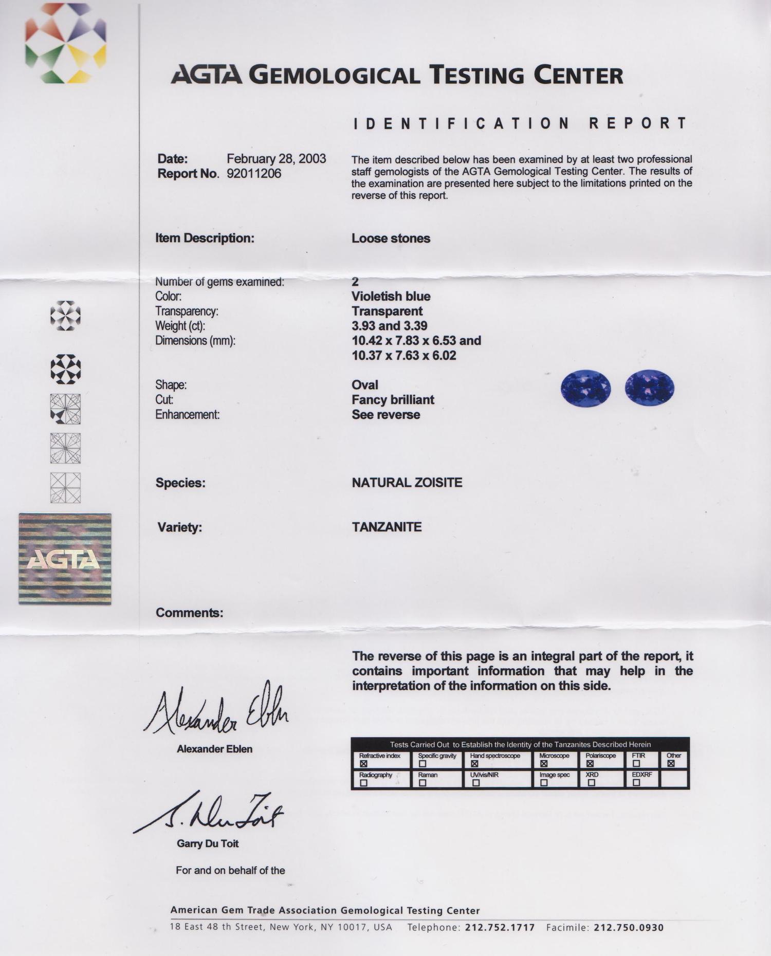 A Pair of Platinum, Tanzanite and Diamond Earclips, Van Cleef & Arpels, 6.30 dwts.
