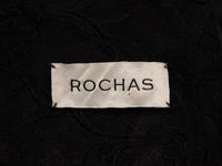 ROCHAS, BLACK CLOQUÉ SKIRT SUIT