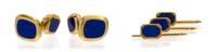 A Pair of 18 Karat Yellow Gold and Lapis Lazuli Cufflinks, Van Cleef & Arpels, 18.20 dwts.