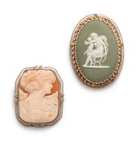 COLLECTION OF CAMEO PENDANT/BROOCHES