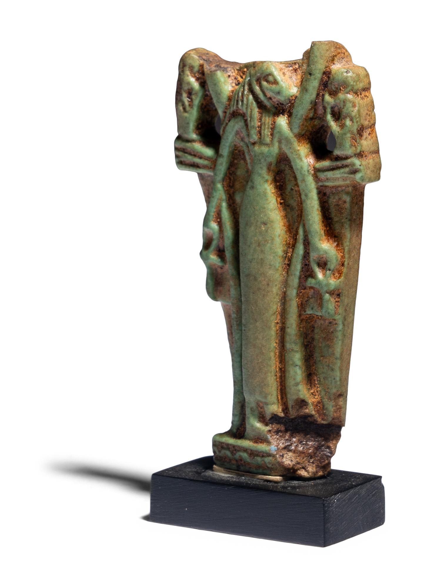 An Egyptian Faience Plaque with Sekhmet