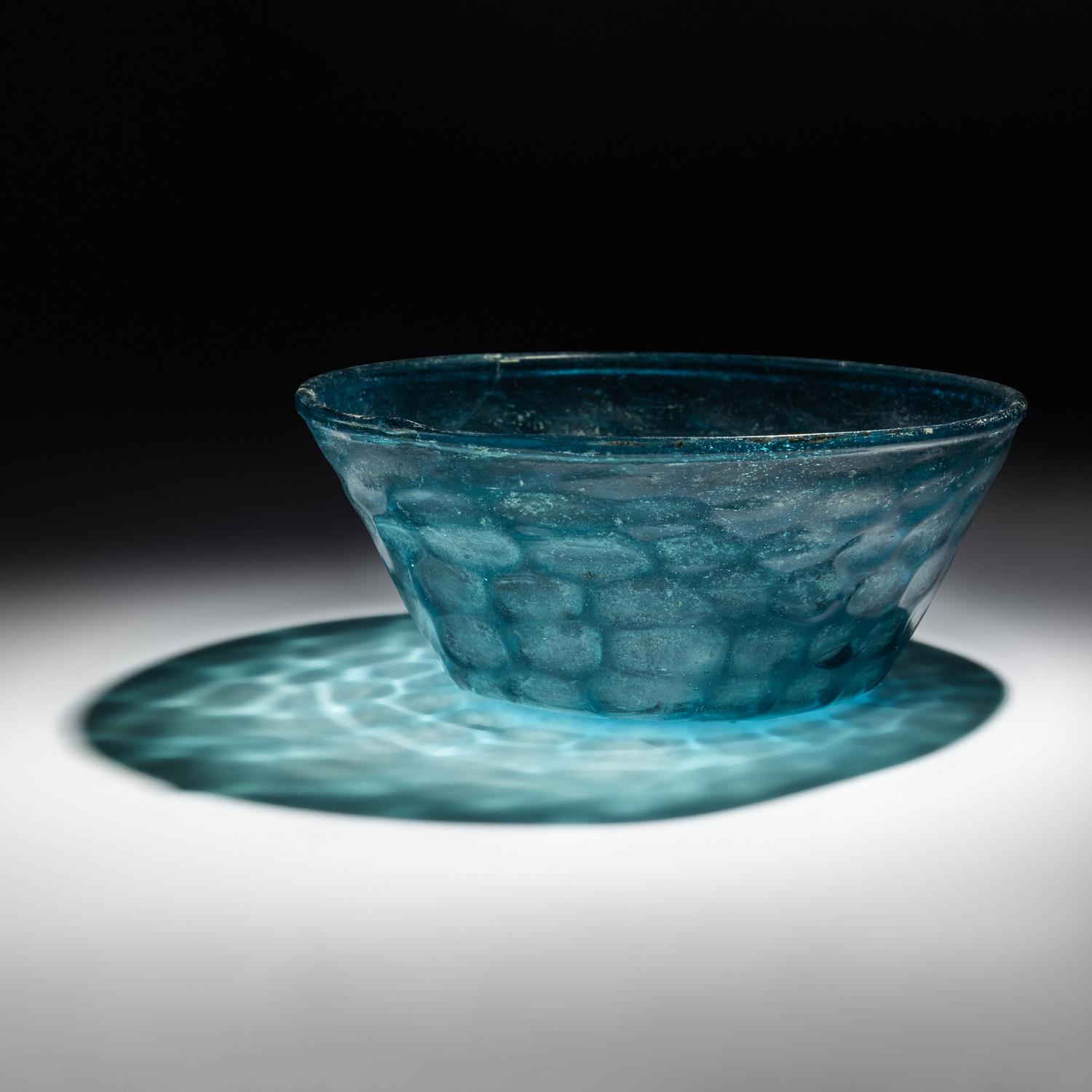 An Islamic Blue Glass Dish