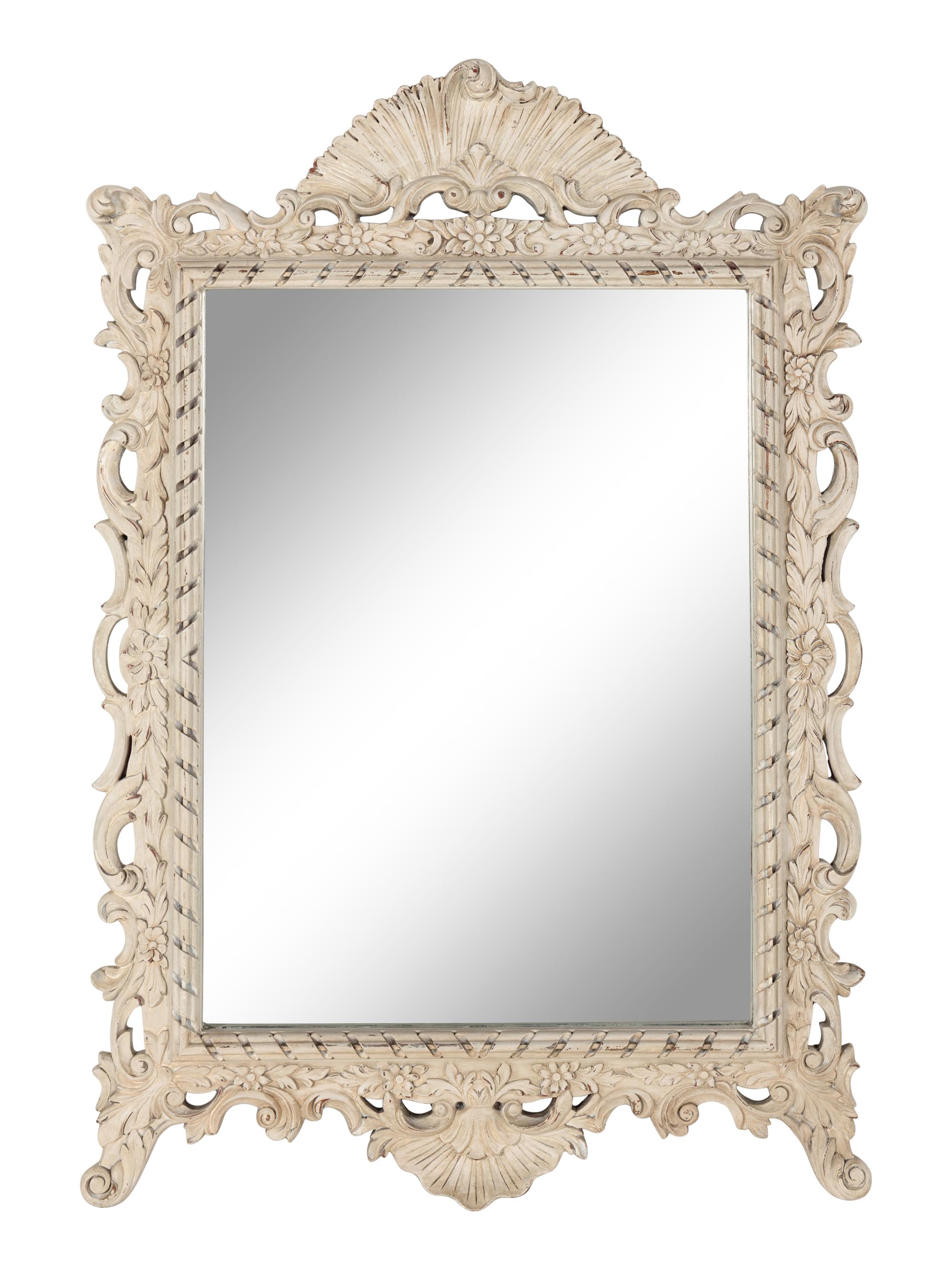 An ltalian White-Painted Mirror
