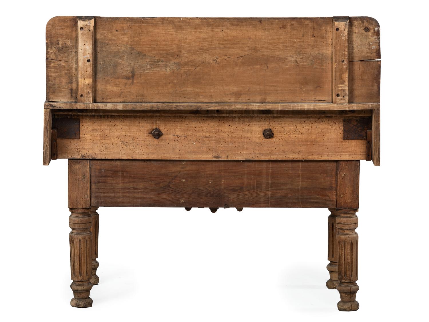 A French Provincial Butcher Block Table