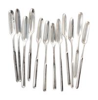 Twelve Georgian Silver Marrow Scoops