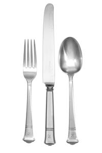 An American Silver Flatware Service, Tiffany & Co., New York, NY, 20th Century, Windham pattern, comprising: 12 dinner knives 12 lunche