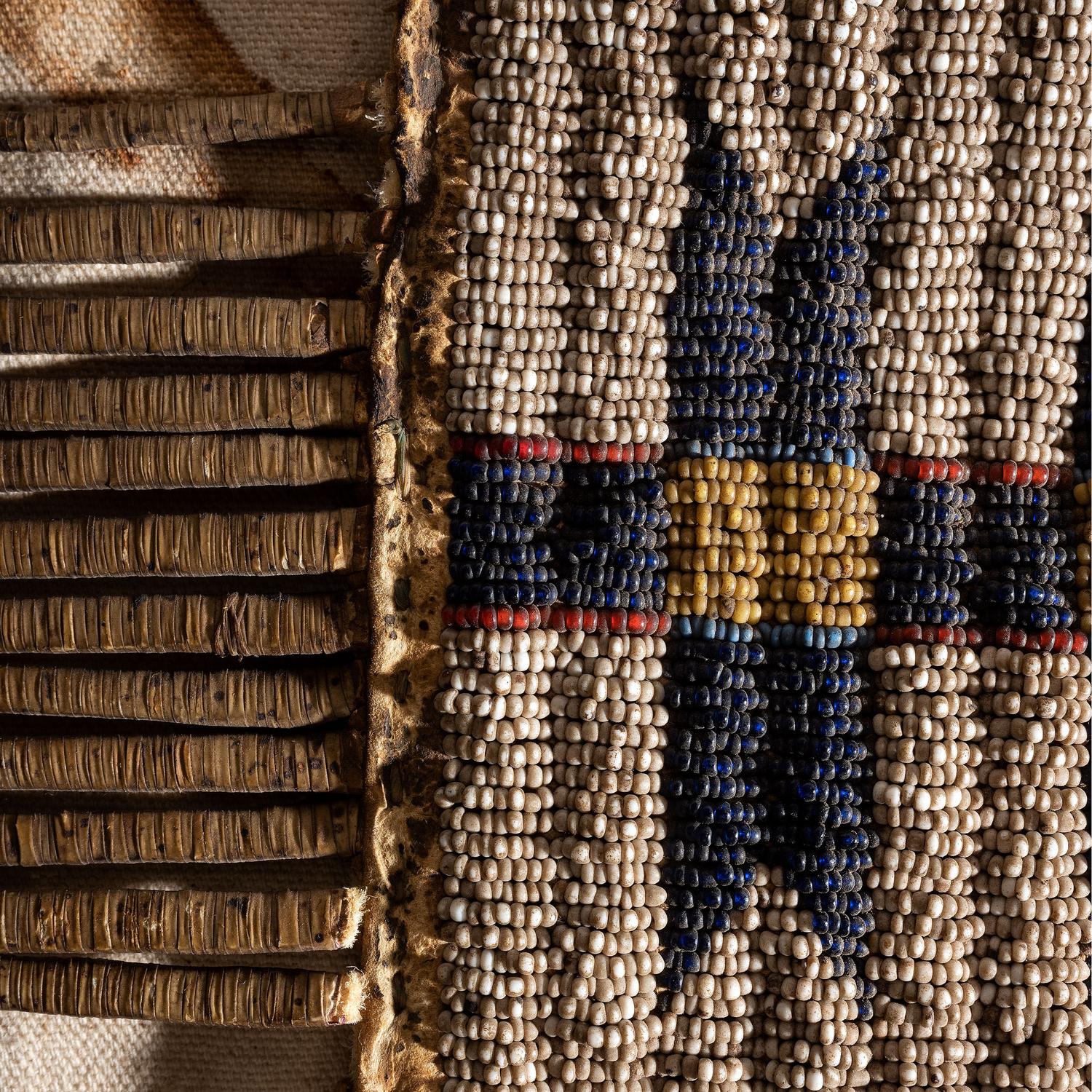 Sioux Catlinite Pipe Bowl and Tobacco Bag, with Inscription: From Chief Joseph to Sitting Bull to Lt. Kennedy