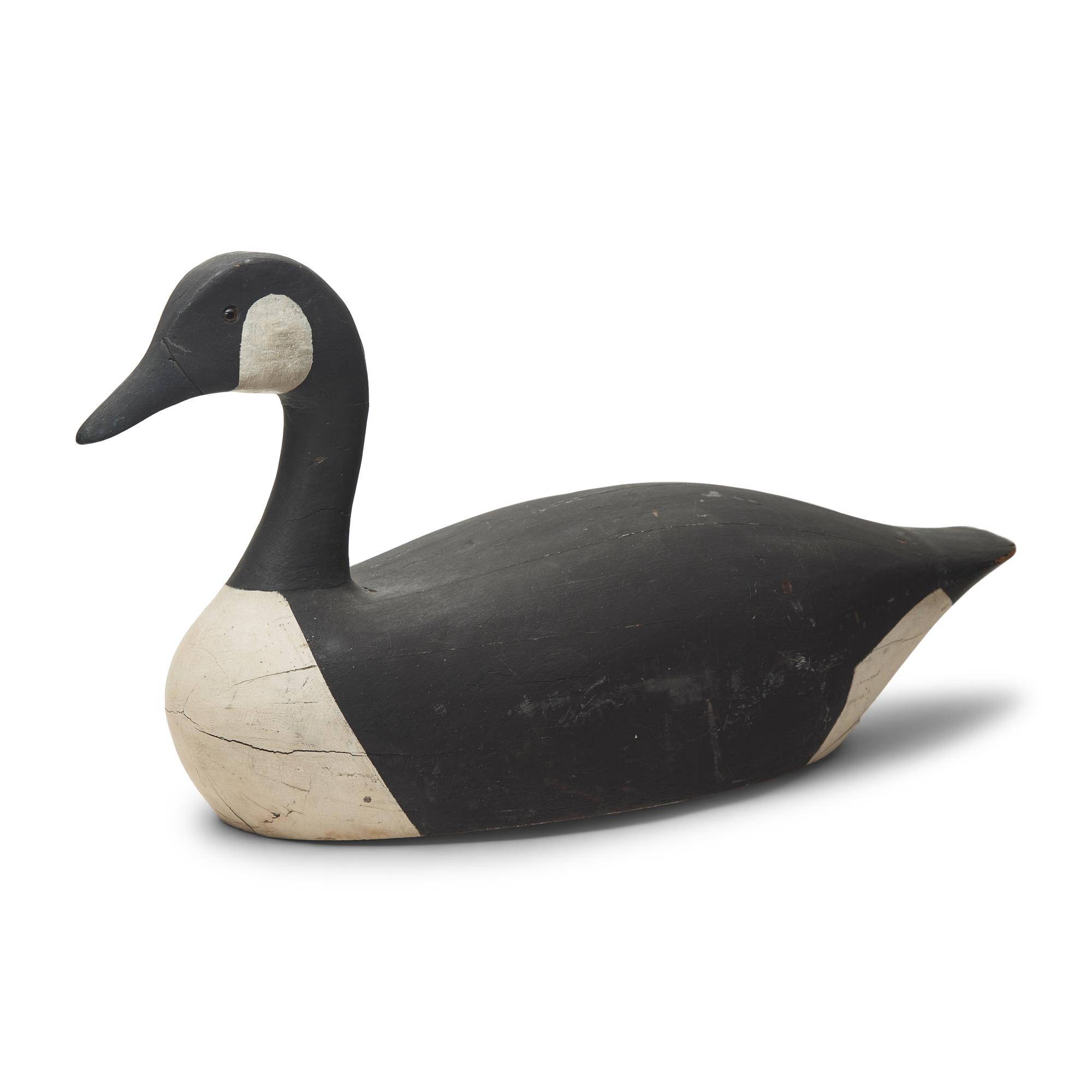 A Carved and Painted Wood Canada Goose Decoy