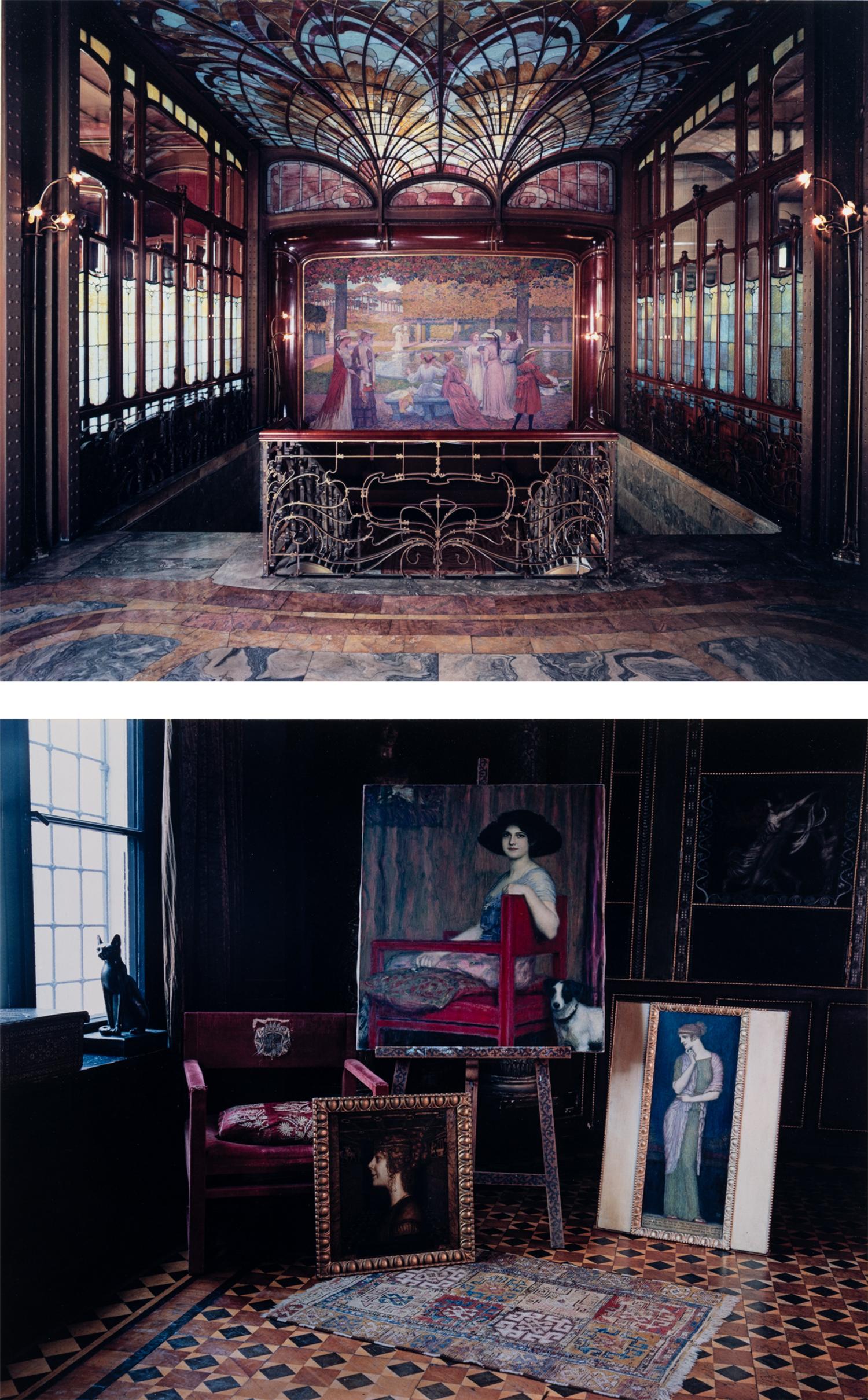 Evelyn Hofer (1922-2009) 260, Villa Stuck, Munich, 1984 ; and Maison Solvay Bruxelles, 1985