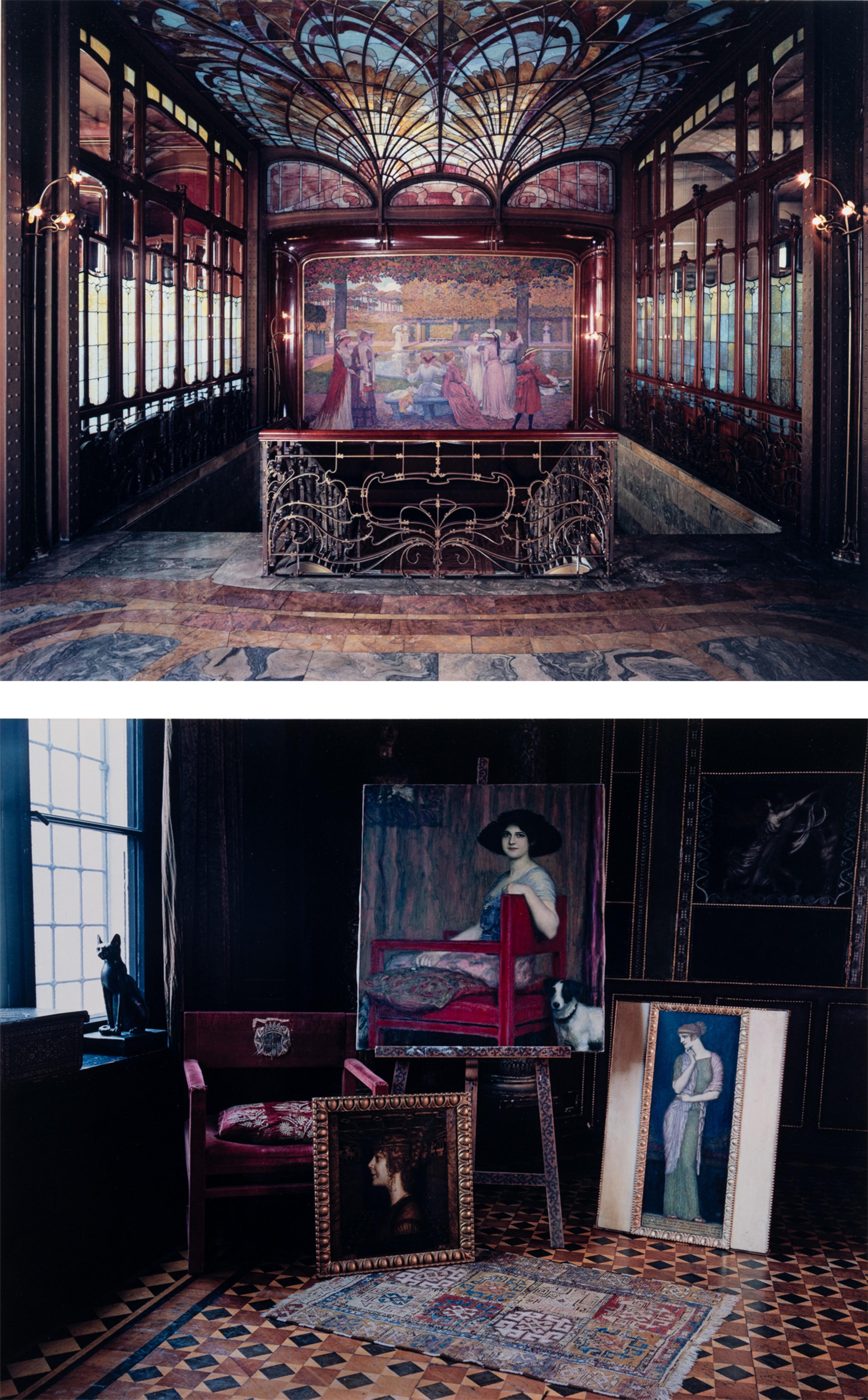 Evelyn Hofer (1922-2009) 260, Villa Stuck, Munich, 1984 ; and Maison Solvay Bruxelles, 1985