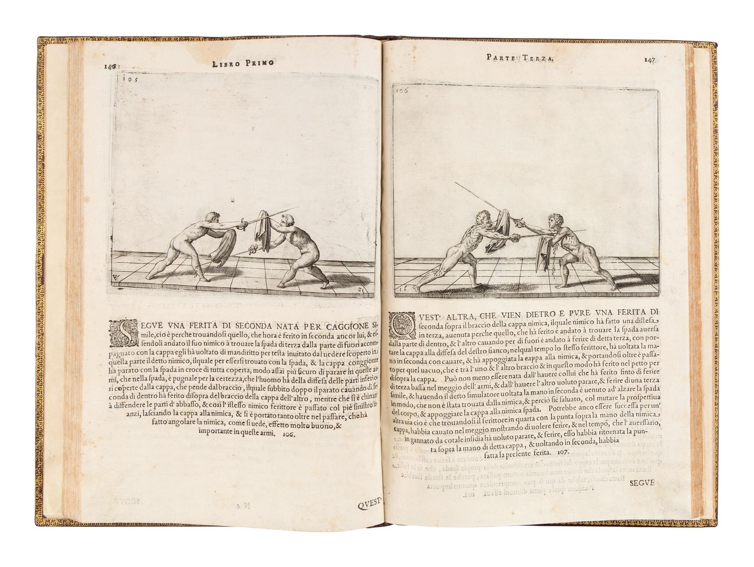 FABRIS, Salvator (1544-1618). De lo Schermo, overo Scienza d’Arme . Padua: Pietro Paolo Tozzi, 1624.
