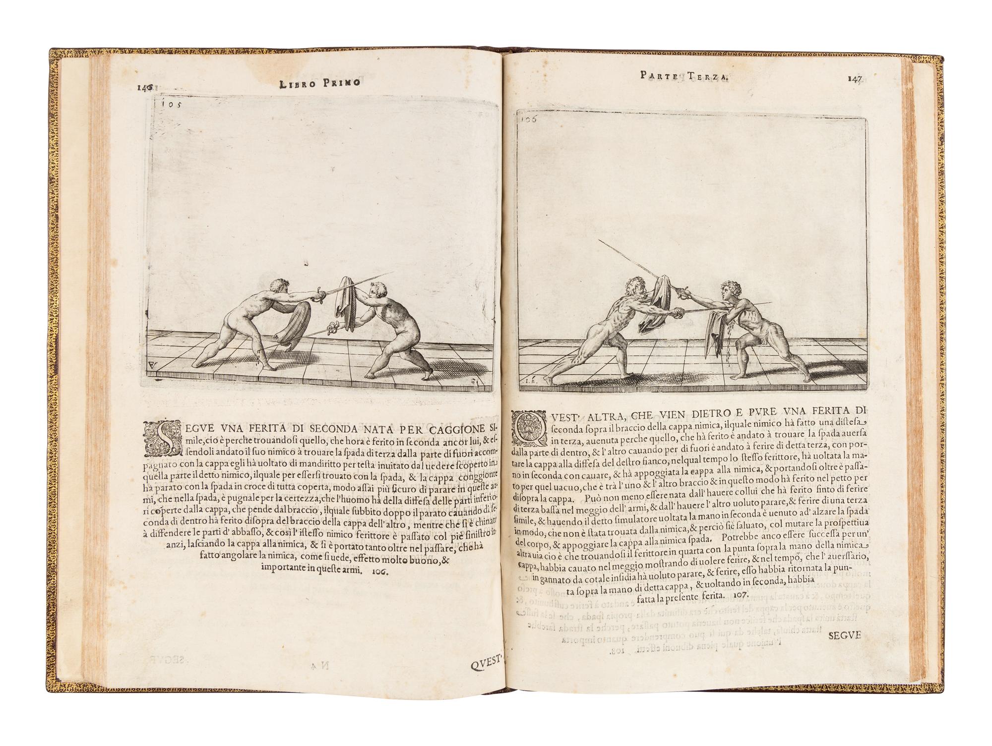 FABRIS, Salvator (1544-1618). De lo Schermo, overo Scienza d’Arme . Padua: Pietro Paolo Tozzi, 1624.